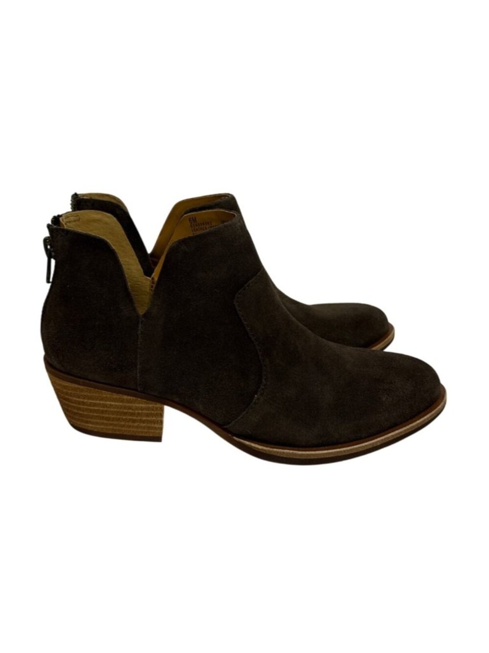 Kork-Ease Black Leather Ankle Boots Side Zip Block Heel Women's 6M NWOB NEW